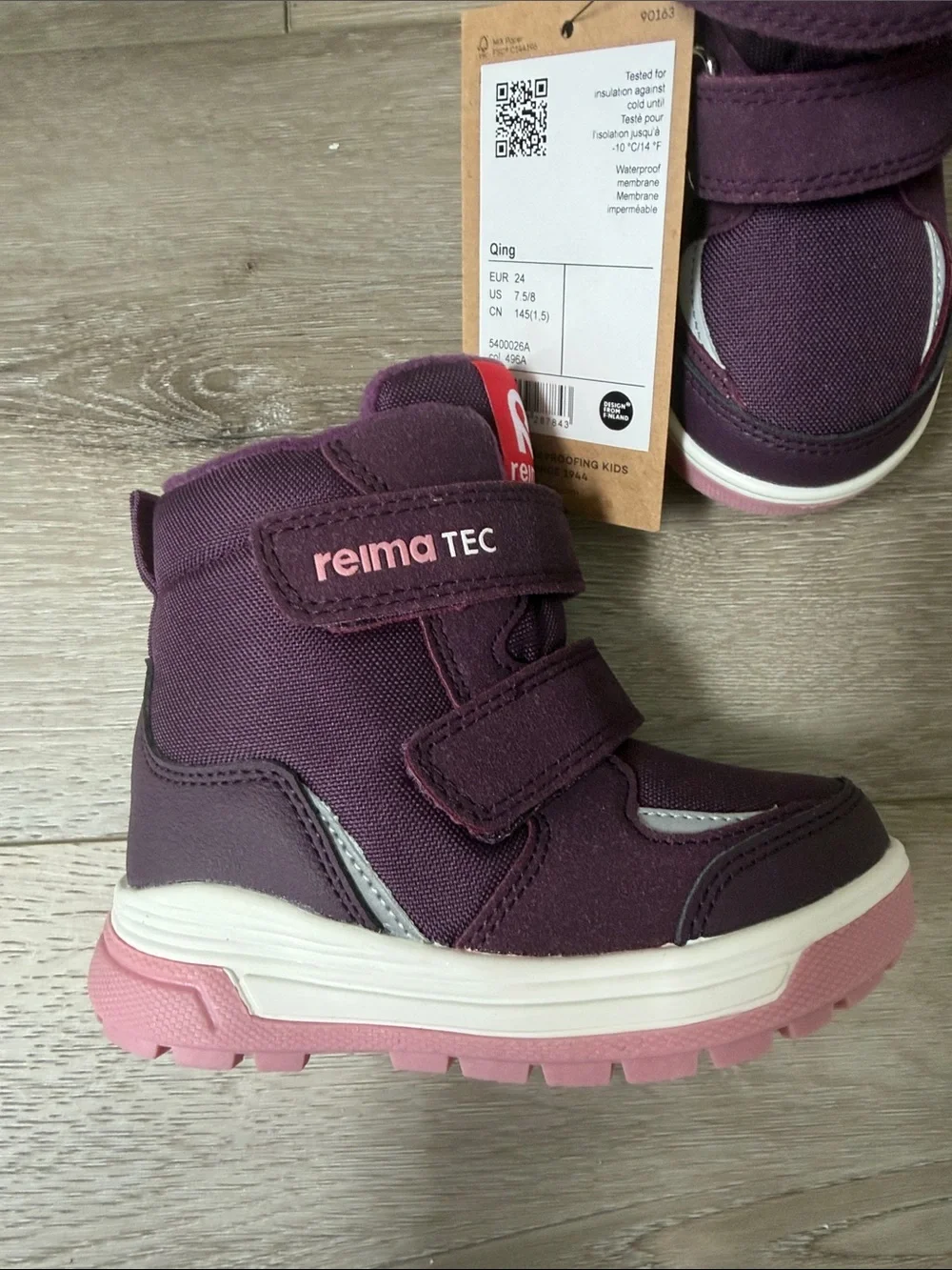 Qing - Toddler ReimaTec Waterproof Winter Boots 7.5-8 US